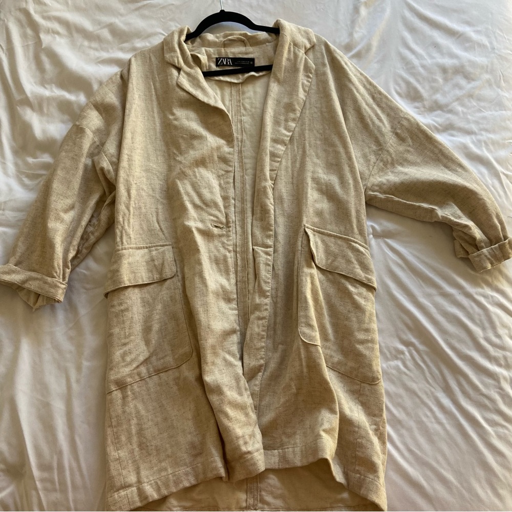 Zara linen trench coat